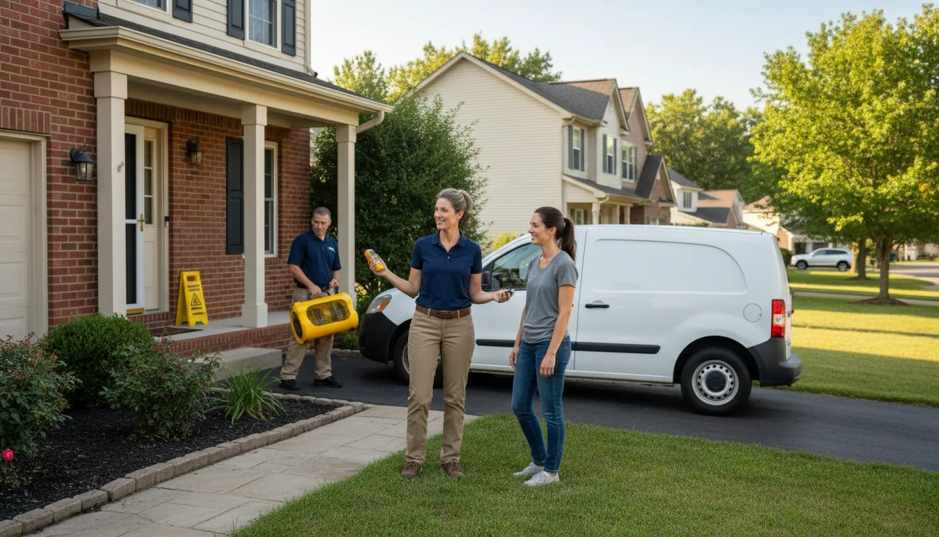 Residential water damage restoration in Lomax, IL